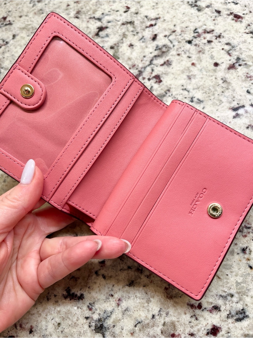 Coach Pink Bi-fold Wallet NWOT - Picture 8 of 12